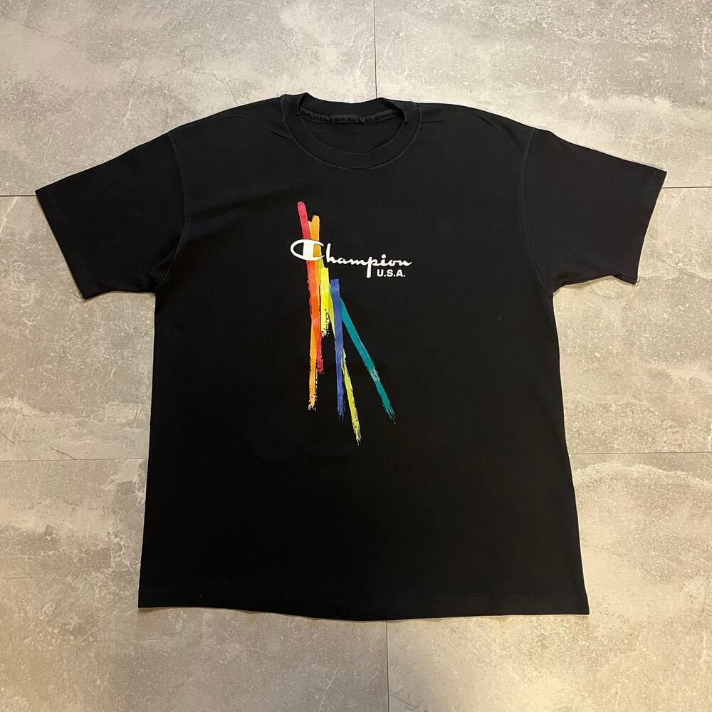 Vintage Champion Slash Graphic T-Shirt – Size X-Large